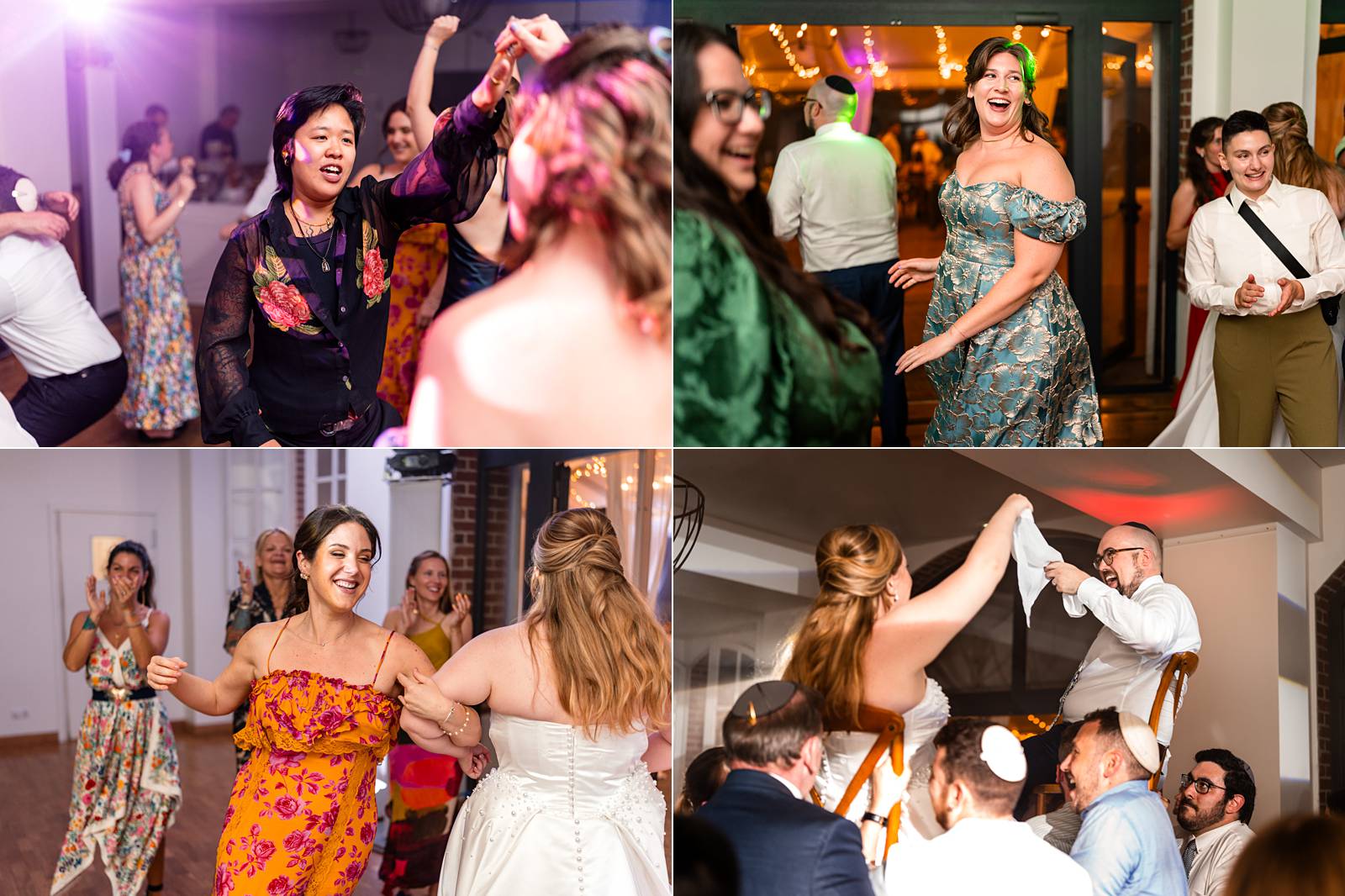 Jewish wedding dance Hora at Château de Bonnemare.