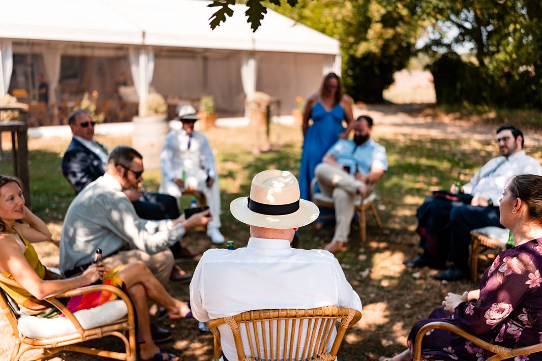 Jewish wedding tish at Château de Bonnemare.