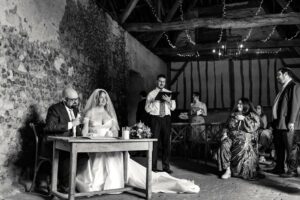 Jewish wedding Bedeken at Château de Bonnemare.
