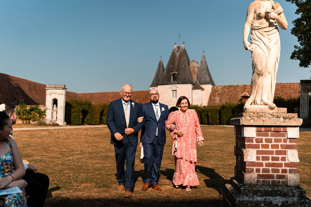 Jewish wedding Outdoor Chuppah Ceremony at Château de Bonnemare.