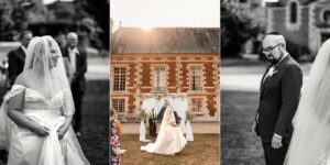 Jewish wedding circling of the groom at Château de Bonnemare.