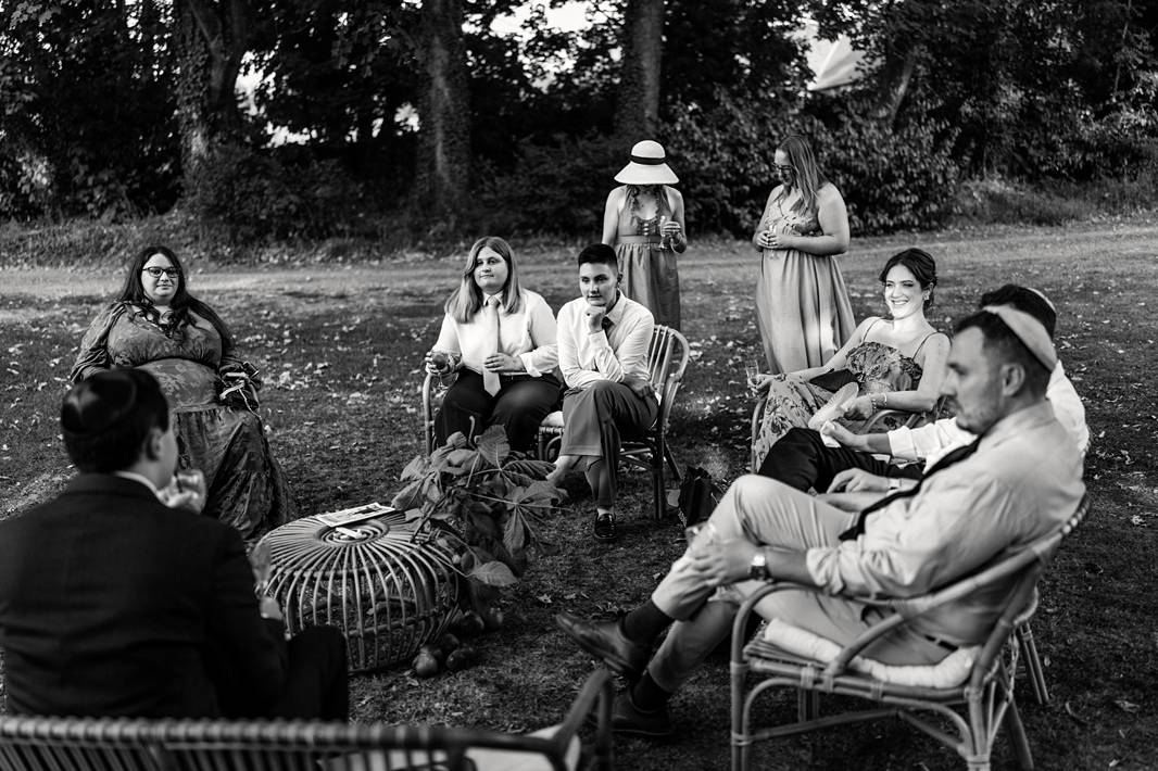 Jewish wedding cocktail at Château de Bonnemare.