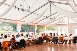 Jewish wedding dinner at Château de Bonnemare.