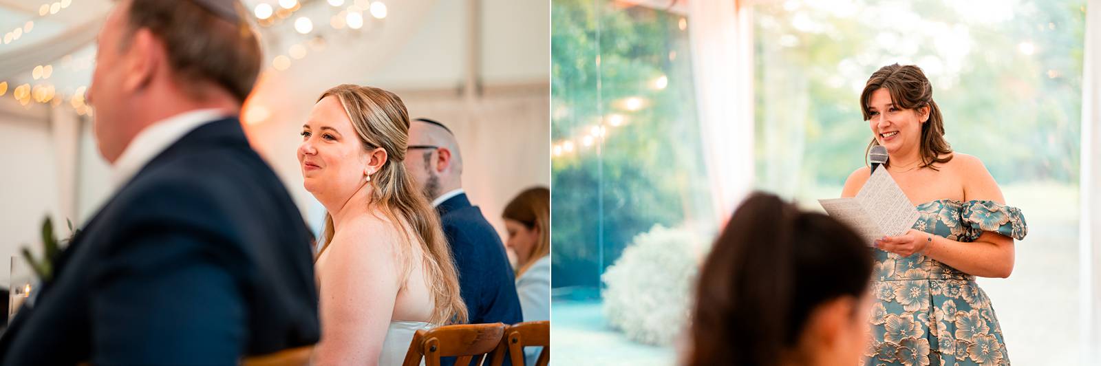 Jewish wedding dinner speeches at Château de Bonnemare.