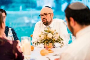 Jewish wedding dinner at Château de Bonnemare.