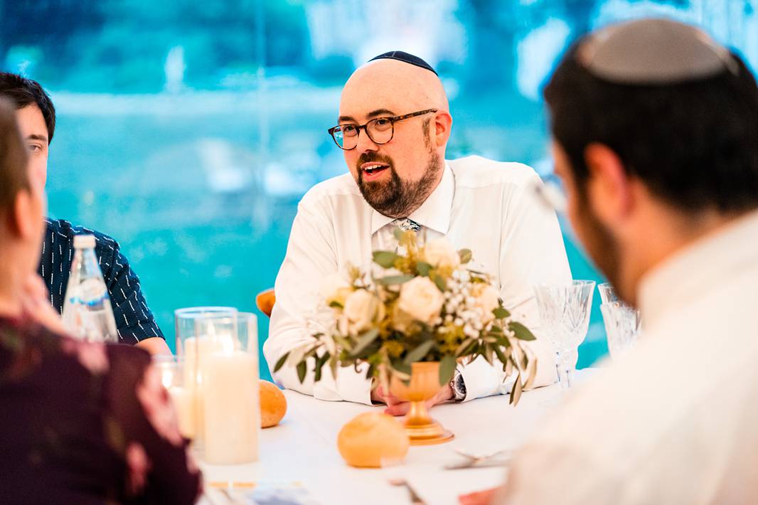 Jewish wedding dinner at Château de Bonnemare.