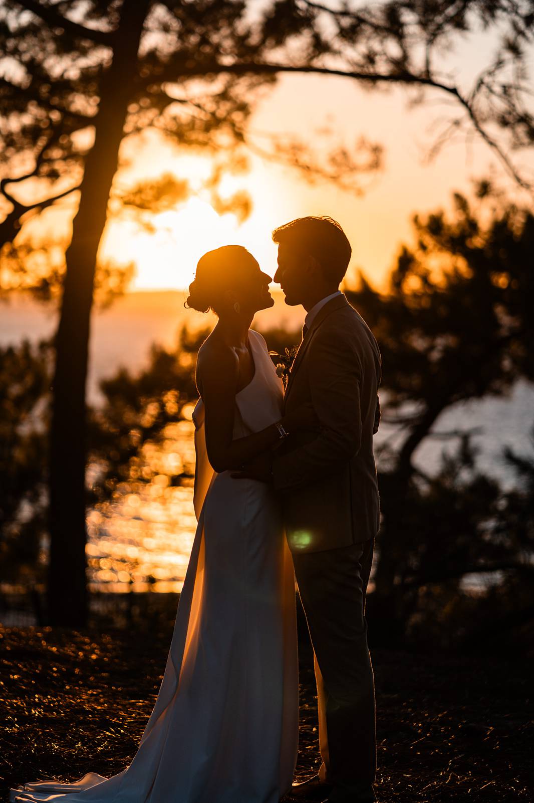 Photos de couple au coucher de soleil au Tir au Vol Arcachon