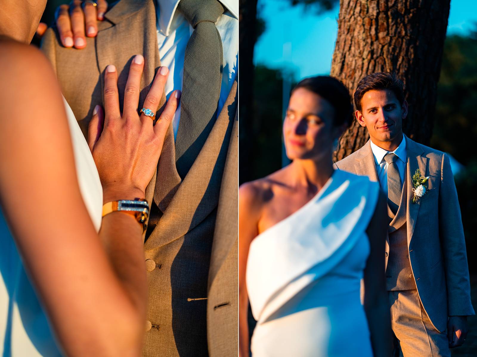 Photos de couple au coucher de soleil au Tir au Vol Arcachon