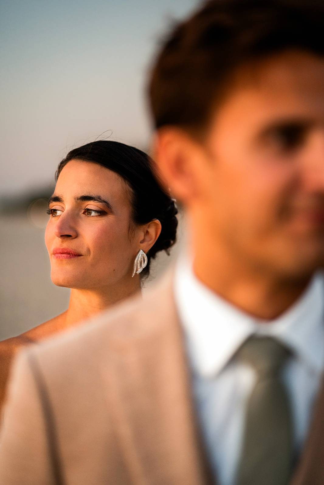 Photos de couple au coucher de soleil au Tir au Vol Arcachon