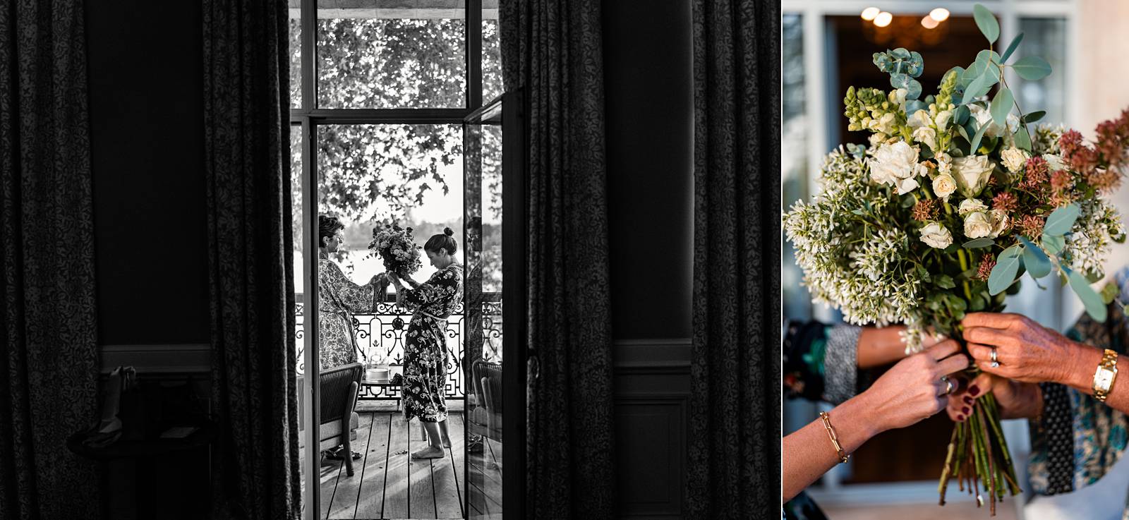 Préparatifs mariage au Château Grattequina en Gironde de Juliette et Vincent.